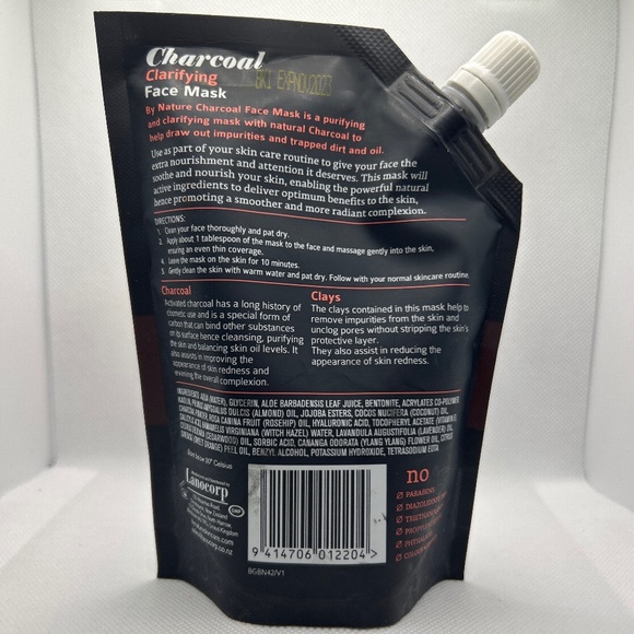🍀 by Nature 🍀 Charcoal Clarifying Face Mask Rosehip Oil New Zealand 🍀23 - Picture 2 of 3